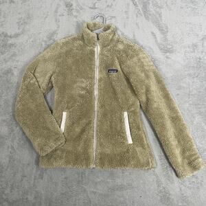 Patagonia Los Gatos Fleece Sherpa Jacket Women Medium El Cap Khaki Full Zip